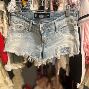 NWOT Hollister Women's Frayed Light Blue Jean Shorts